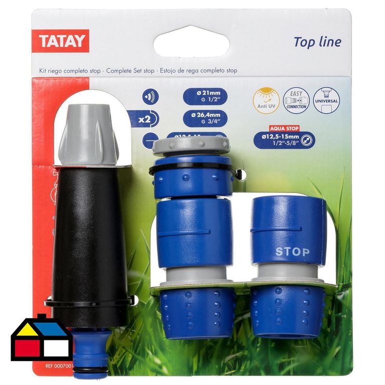 Kit de riego completo stop 4 piezas