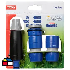 TATAY - Kit de riego completo stop 4 piezas