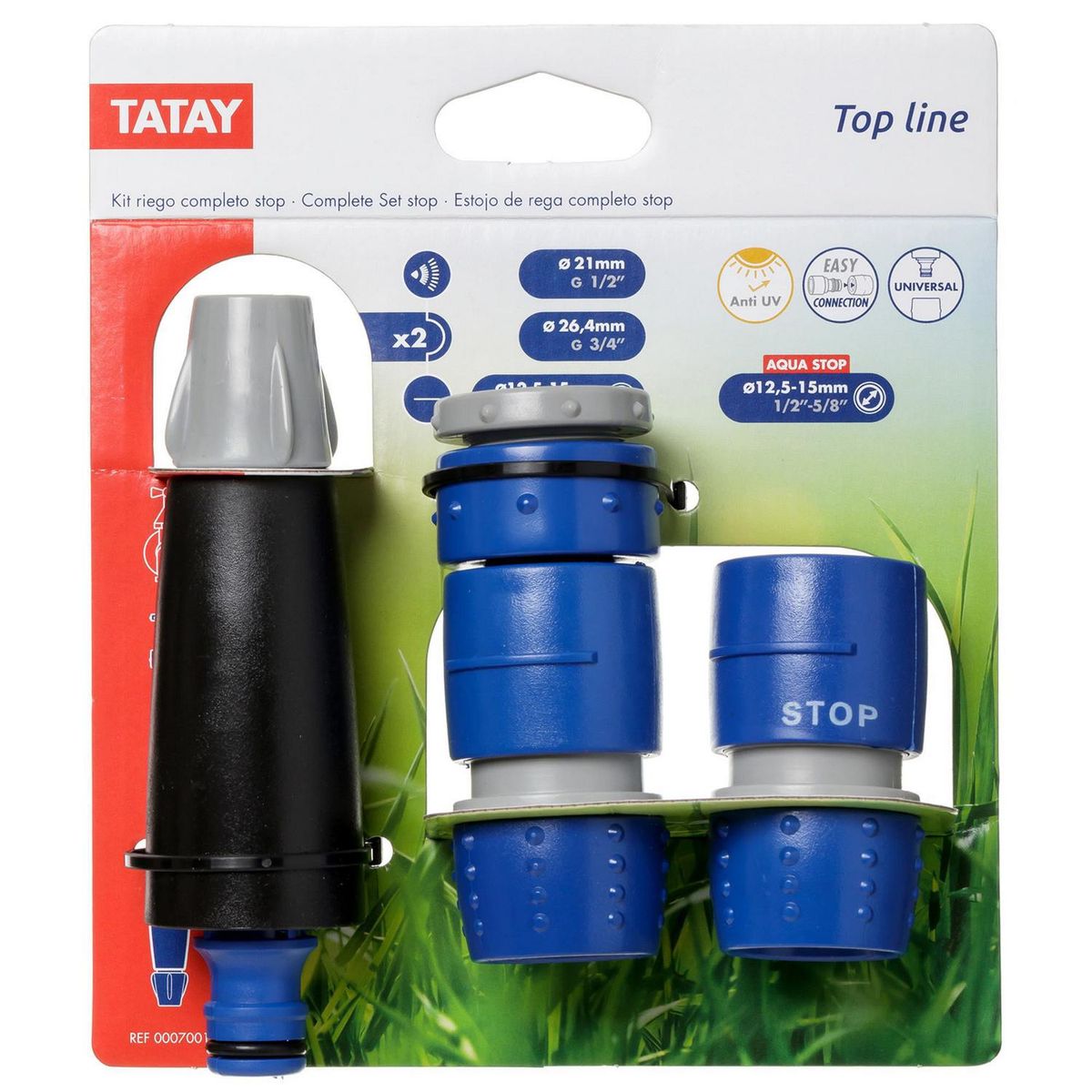 TATAY - Kit de riego completo stop 4 piezas
