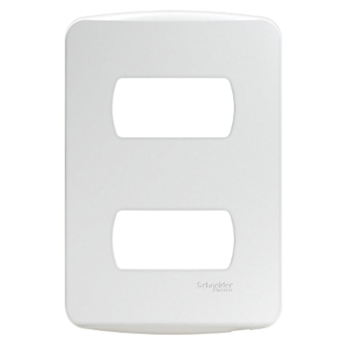 SCHNEIDER ELECTRIC - Placa Miluz 2 mod con soporte blanco