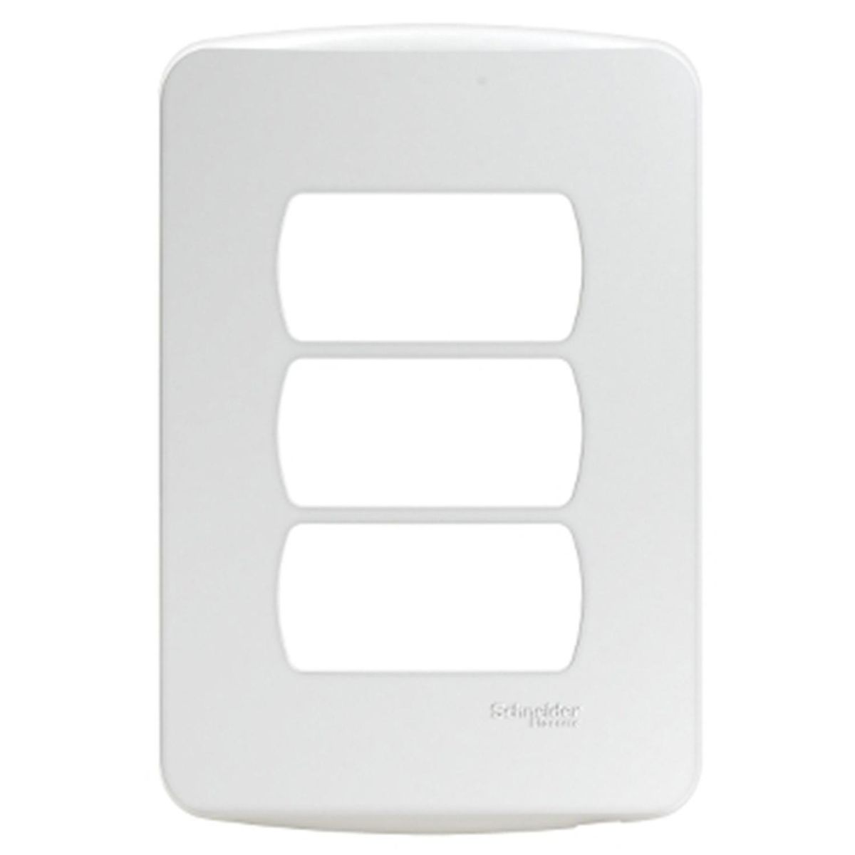 SCHNEIDER ELECTRIC - Placa Miluz 3 mod con soporte blanco