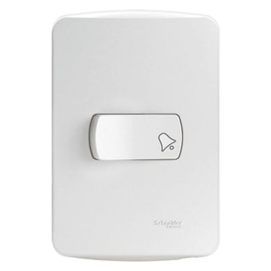 Placa Miluz armada pulsador 16A blanco