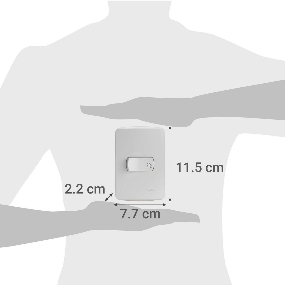 SCHNEIDER ELECTRIC - Placa Miluz armada pulsador 16A blanco