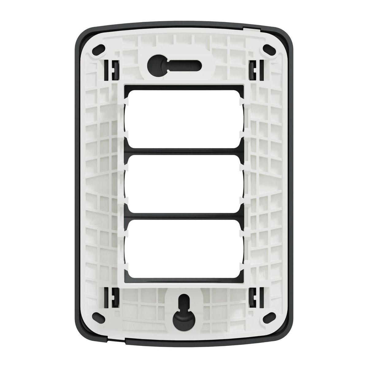 SCHNEIDER ELECTRIC - Placa Miluz 3 mod con soporte grafito