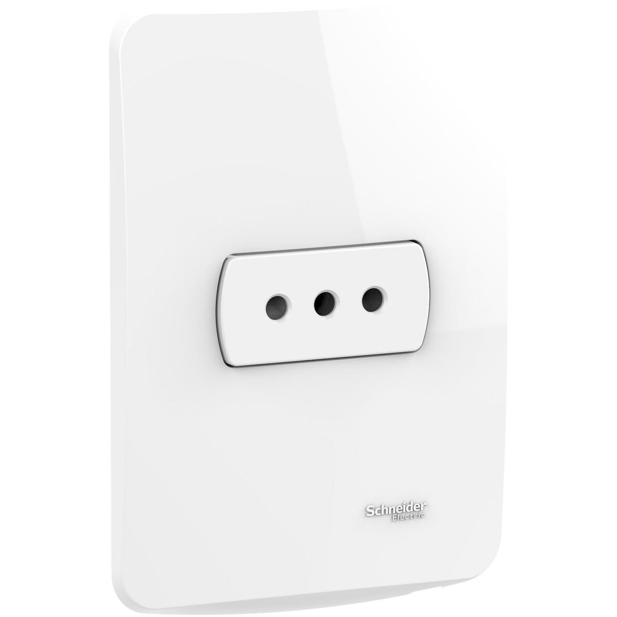 SCHNEIDER ELECTRIC - Placa Miluz armada toma simple 10A blanco