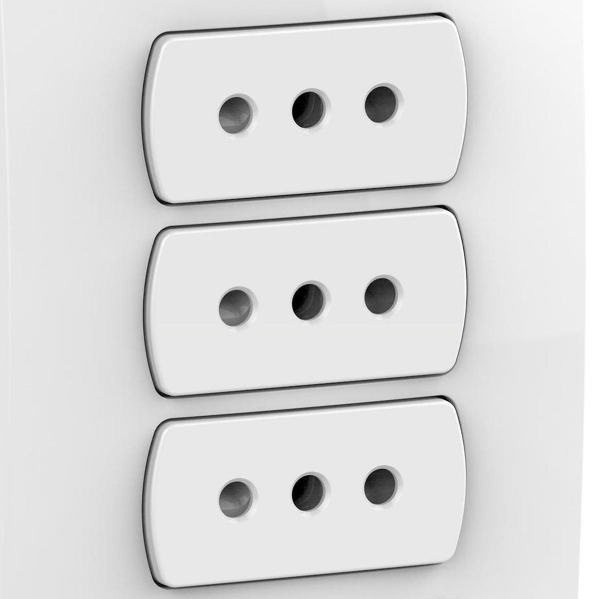 SCHNEIDER ELECTRIC - Placa Miluz armada toma triple 10A blanco