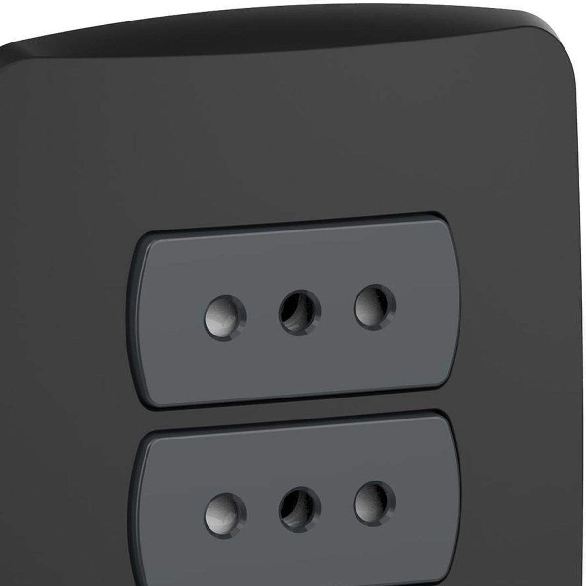 SCHNEIDER ELECTRIC - Placa Miluz armada toma triple 10A grafito