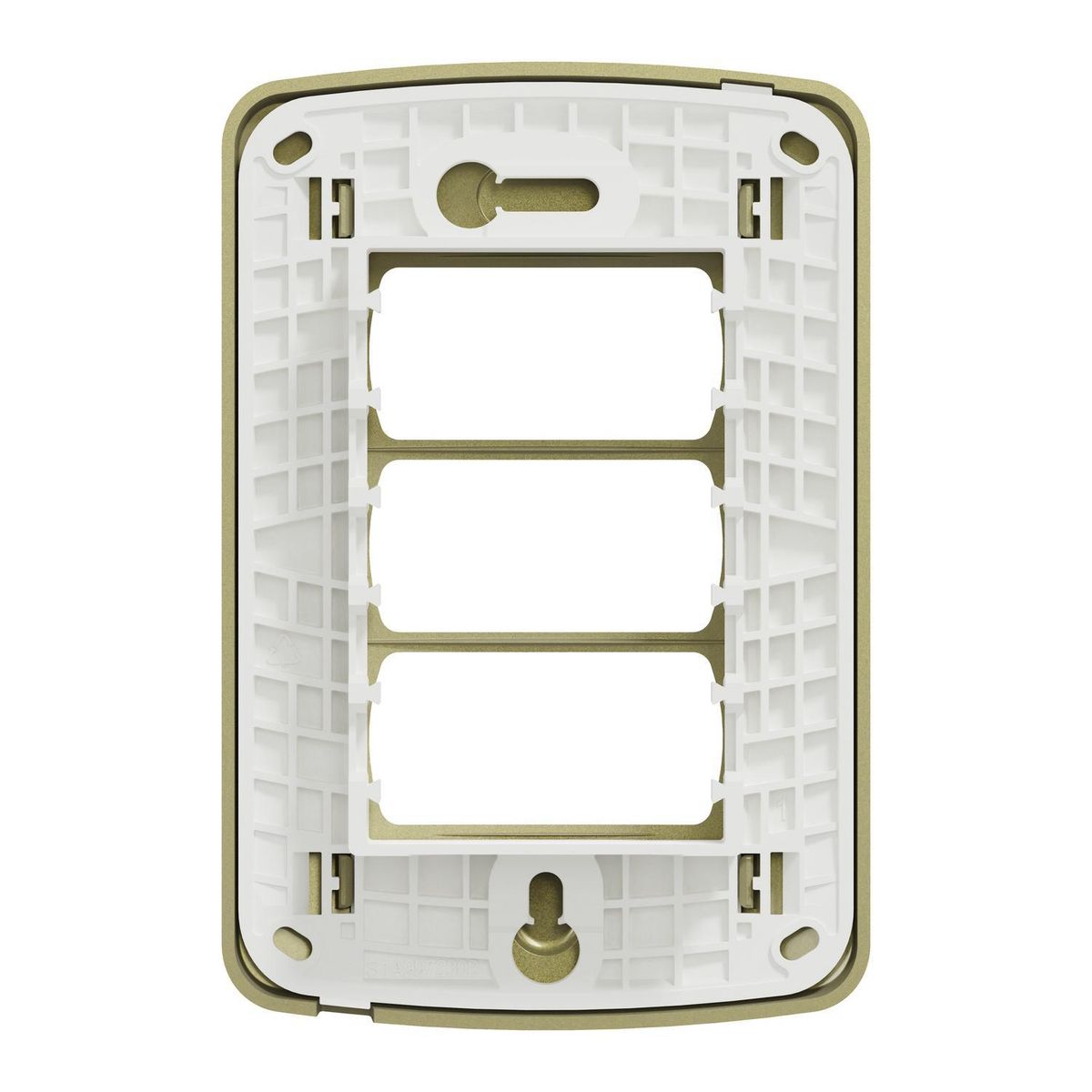 SCHNEIDER ELECTRIC - Placa Miluz 3 mod con soporte dorado