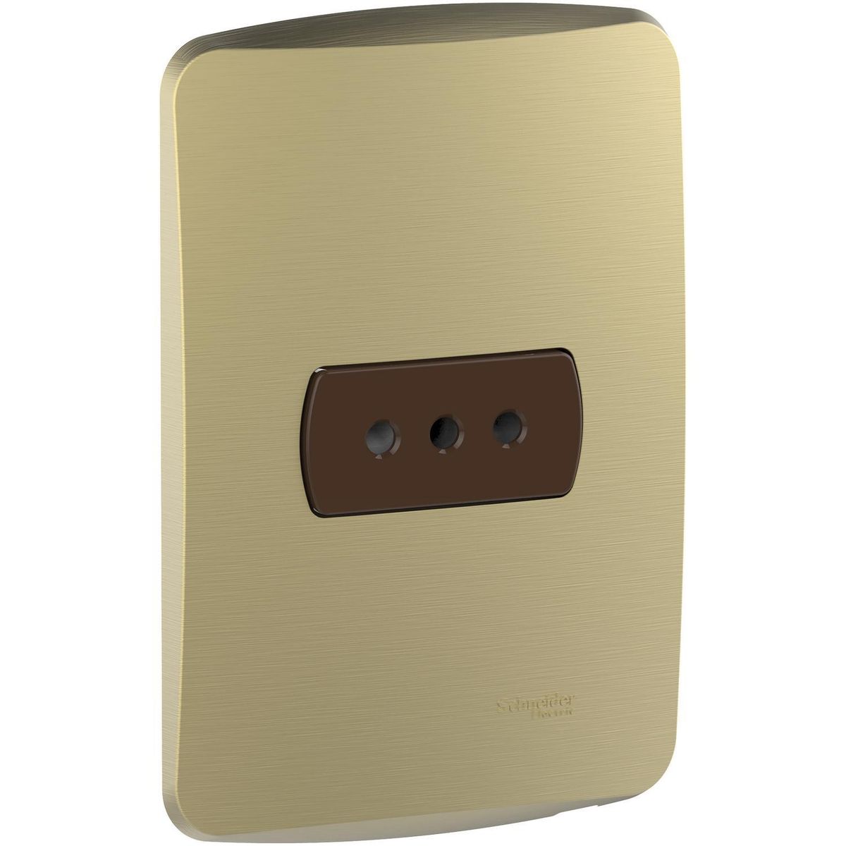 SCHNEIDER ELECTRIC - Placa Miluz armada toma simple 10A dorado