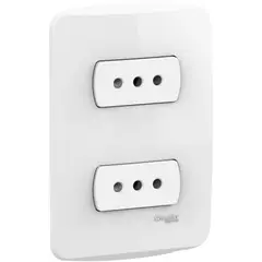 SCHNEIDER ELECTRIC - Placa Miluz armada toma doble 10A blanco