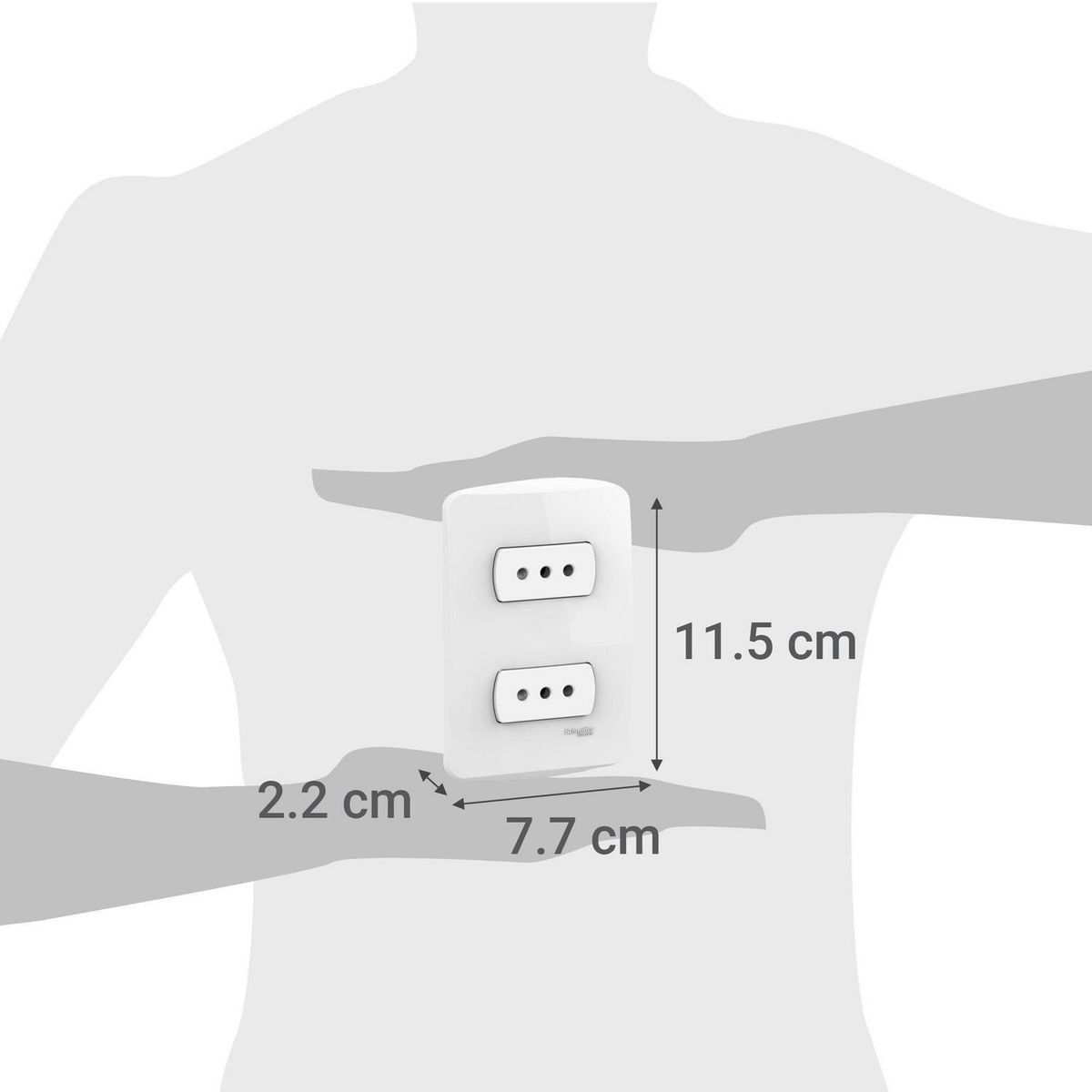 SCHNEIDER ELECTRIC - Placa Miluz armada toma doble 10A blanco