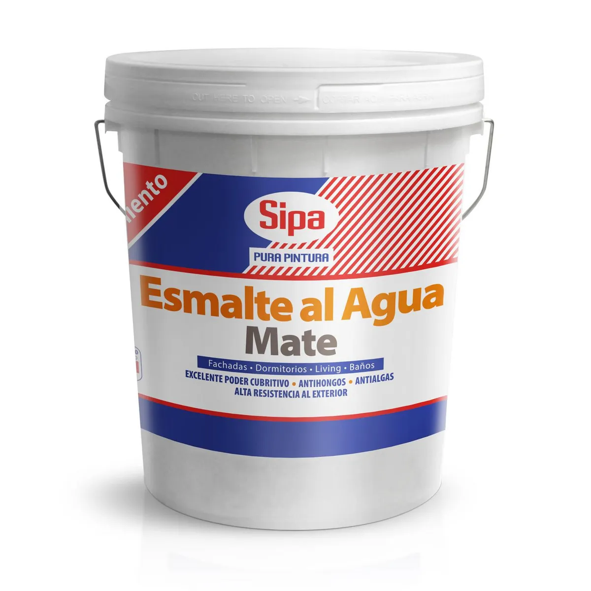 SIPA - Esmalte Al Agua Sipa Mate Sin Color 4 Galones Antihongo Lavable