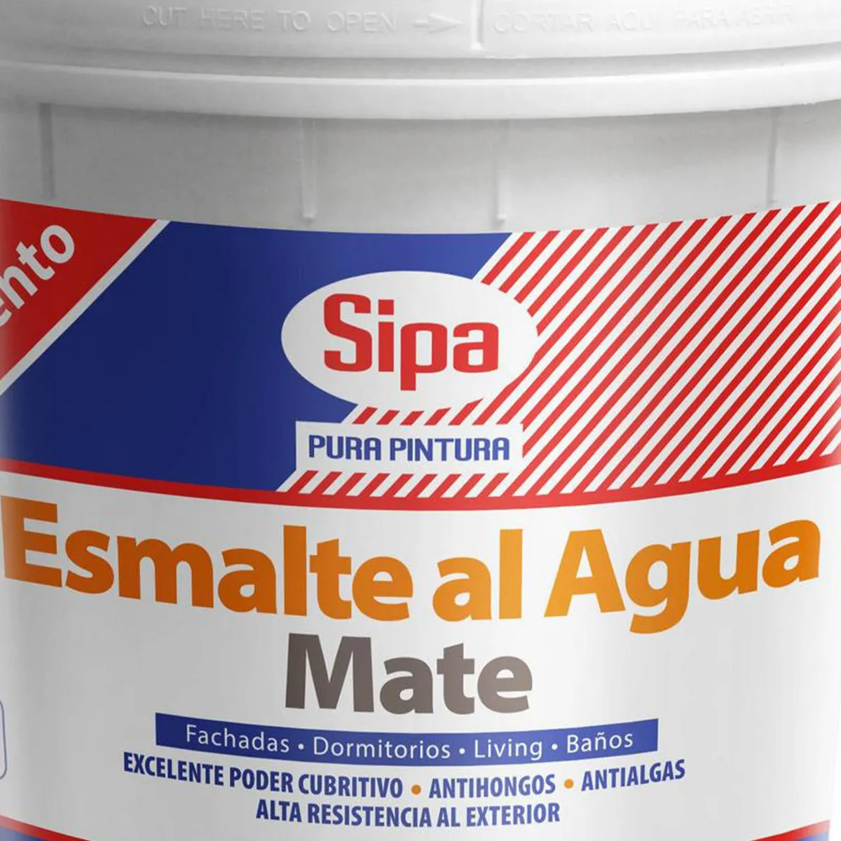 SIPA - Esmalte Al Agua Sipa Mate Sin Color 4 Galones Antihongo Lavable