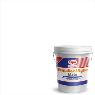 Esmalte al agua mate blanco 4gl