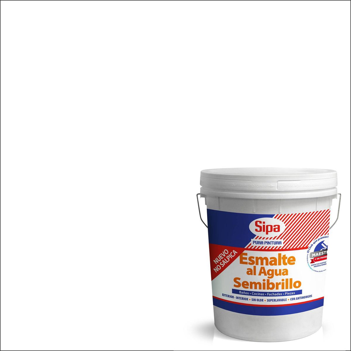 SIPA - Esmalte al Agua Tineta 4 galón(es) Semibrillante Blanco