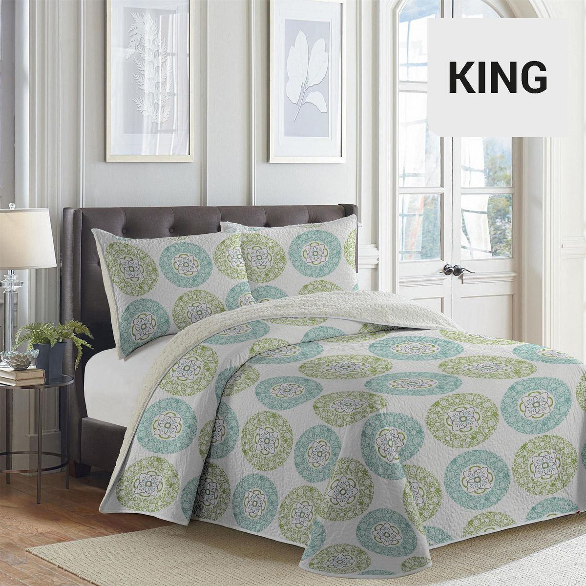 DORAL - Cubrecama Quilt Estampado Diseño Colores Surtidos