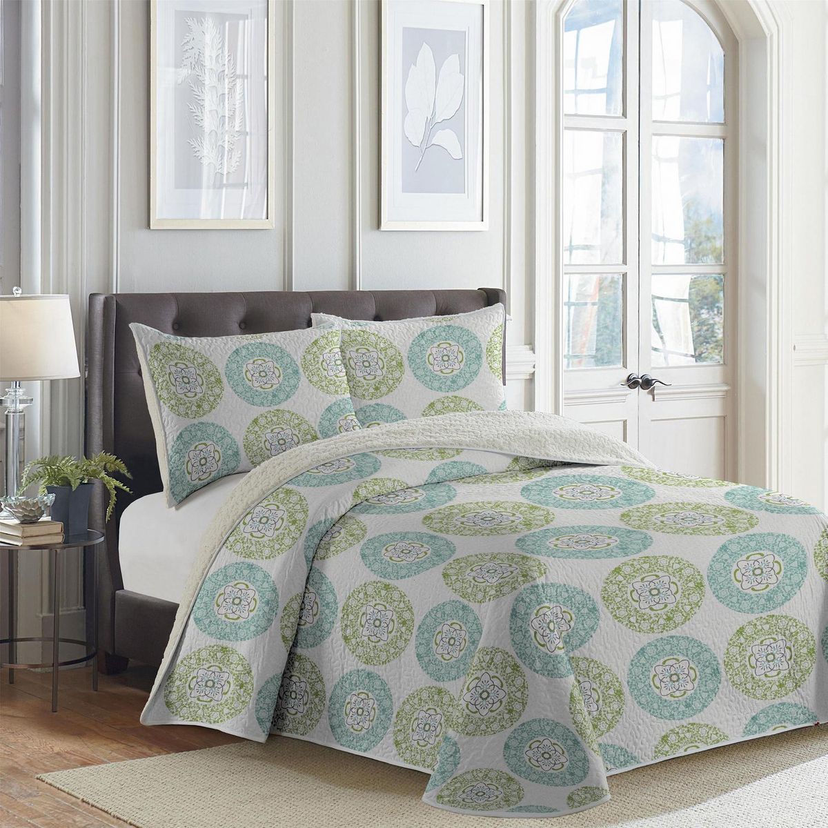 DORAL - Cubrecama Quilt Estampado Diseño Colores Surtidos