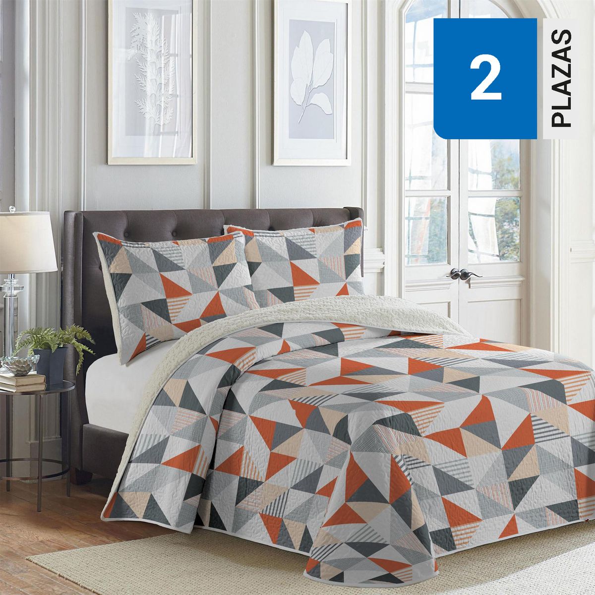 DORAL - Cubrecama Quilt Estampado Diseño Colores Surtidos