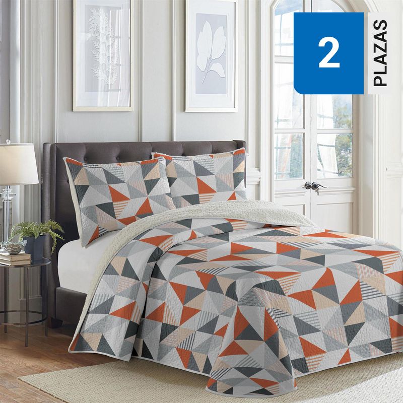 DORAL - Cubrecama Quilt Estampado Diseño Colores Surtidos