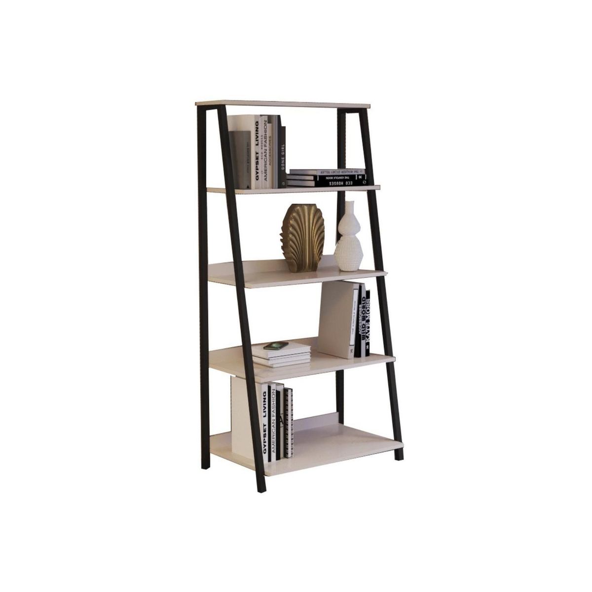 BE DESIGN - Estante MDF 4 Nivel(es) 65.5x141.5x34.5 cm Perla