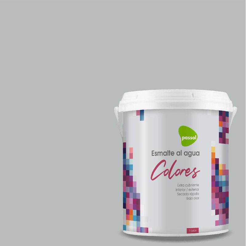 PASSOL - Esmalte al Agua Mate 1 galón(es) Gris Chinchilla Fur