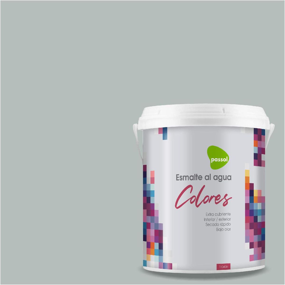 PASSOL - Esmalte al Agua 1 galón(es) Mate Gris Cavalier