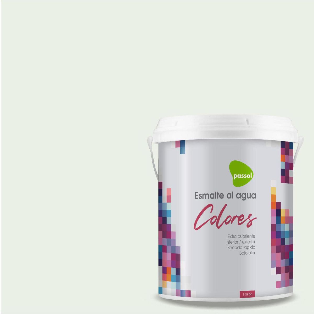 PASSOL - Esmalte al Agua 1 galón(es) Mate Blanco Mint Cream