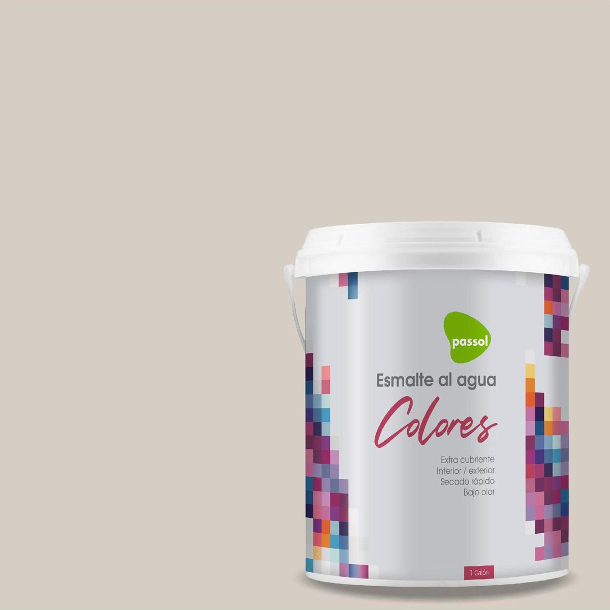 PASSOL - Esmalte al Agua Mate 1 galón(es) Beige Taupe Gray