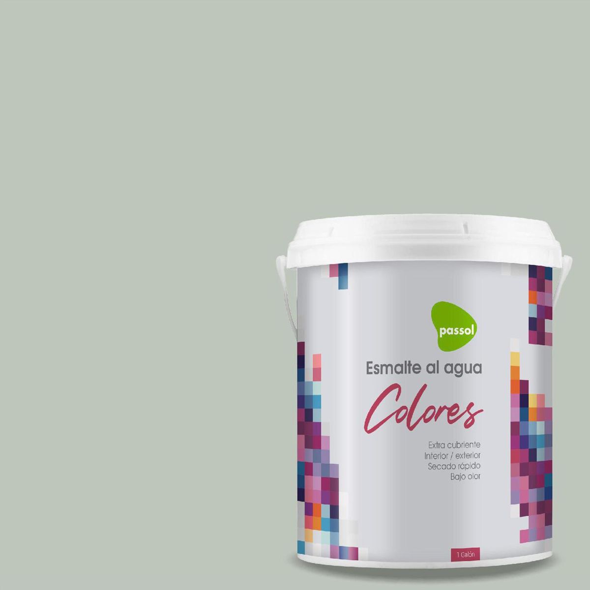 PASSOL - Esmalte al Agua 1 galón(es) Mate Gris Foam Forest
