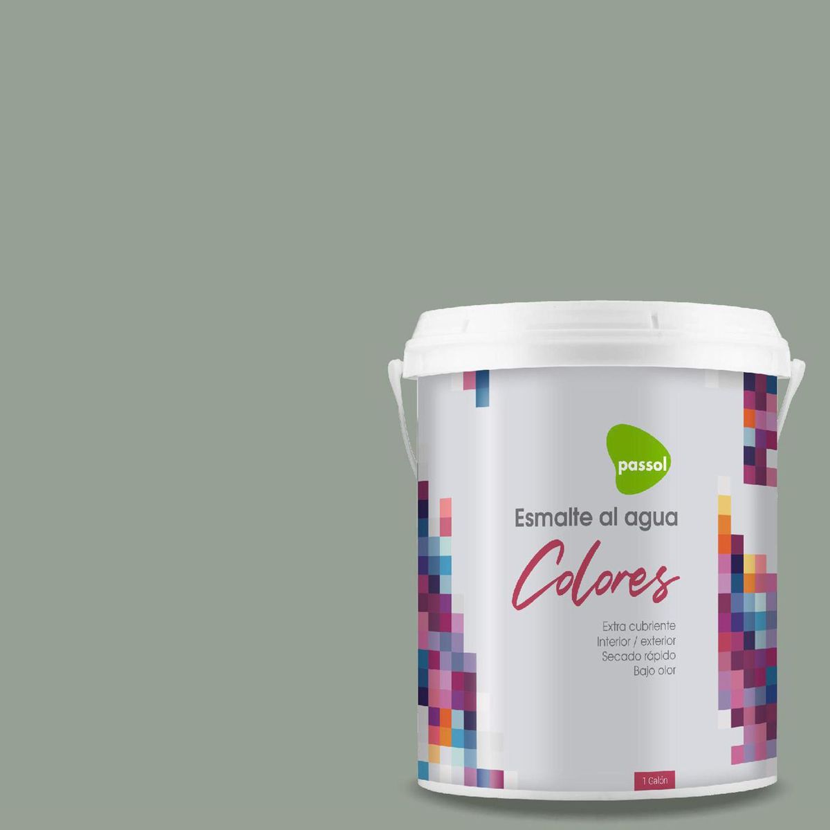 PASSOL - Esmalte al Agua 1 galón(es) Mate Gris Yucca