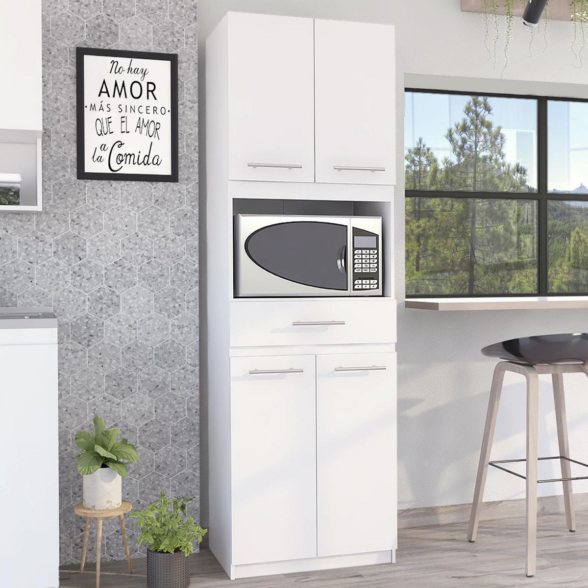 TUHOME - Mueble microondas Manchester b