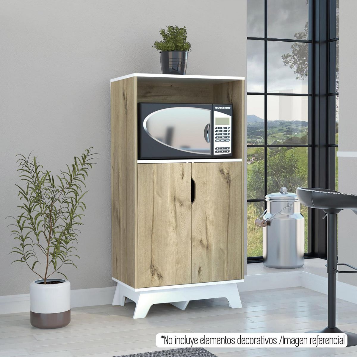 TUHOME - Mueble microondas bicolor duna