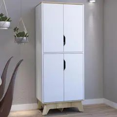 TUHOME - Alacena 4 puertas bicolor blan