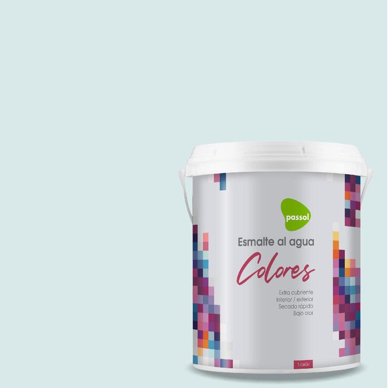 PASSOL - Esmalte al Agua Mate 1 galón(es) Celeste Ice Cascade