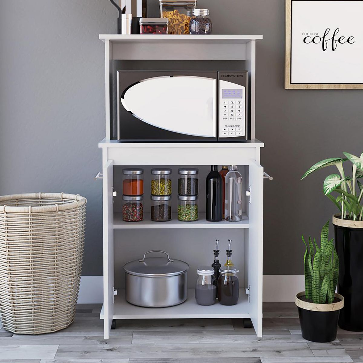 TUHOME - Mueble microondas Manchester b