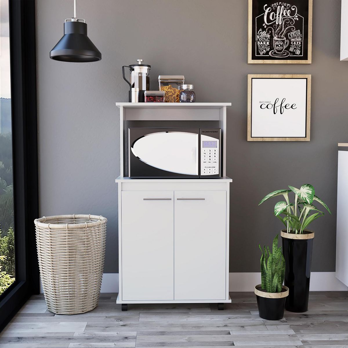 TUHOME - Mueble microondas Manchester b