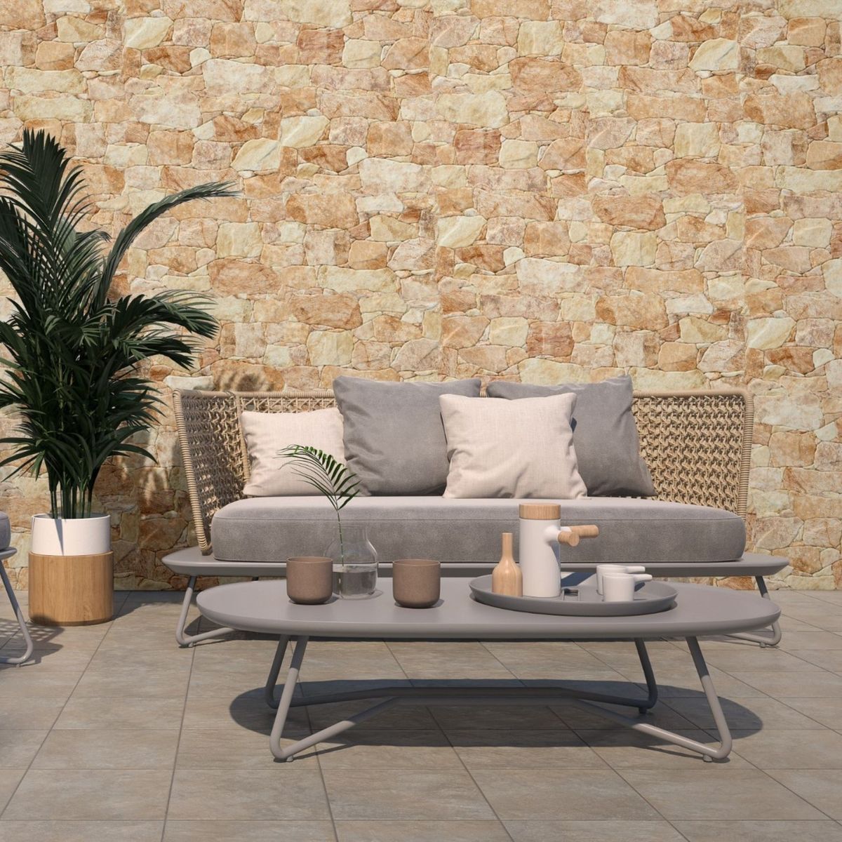 PAMESA - Porcelanato Muro 34x50 cm Medellín Beige 1.5 m2