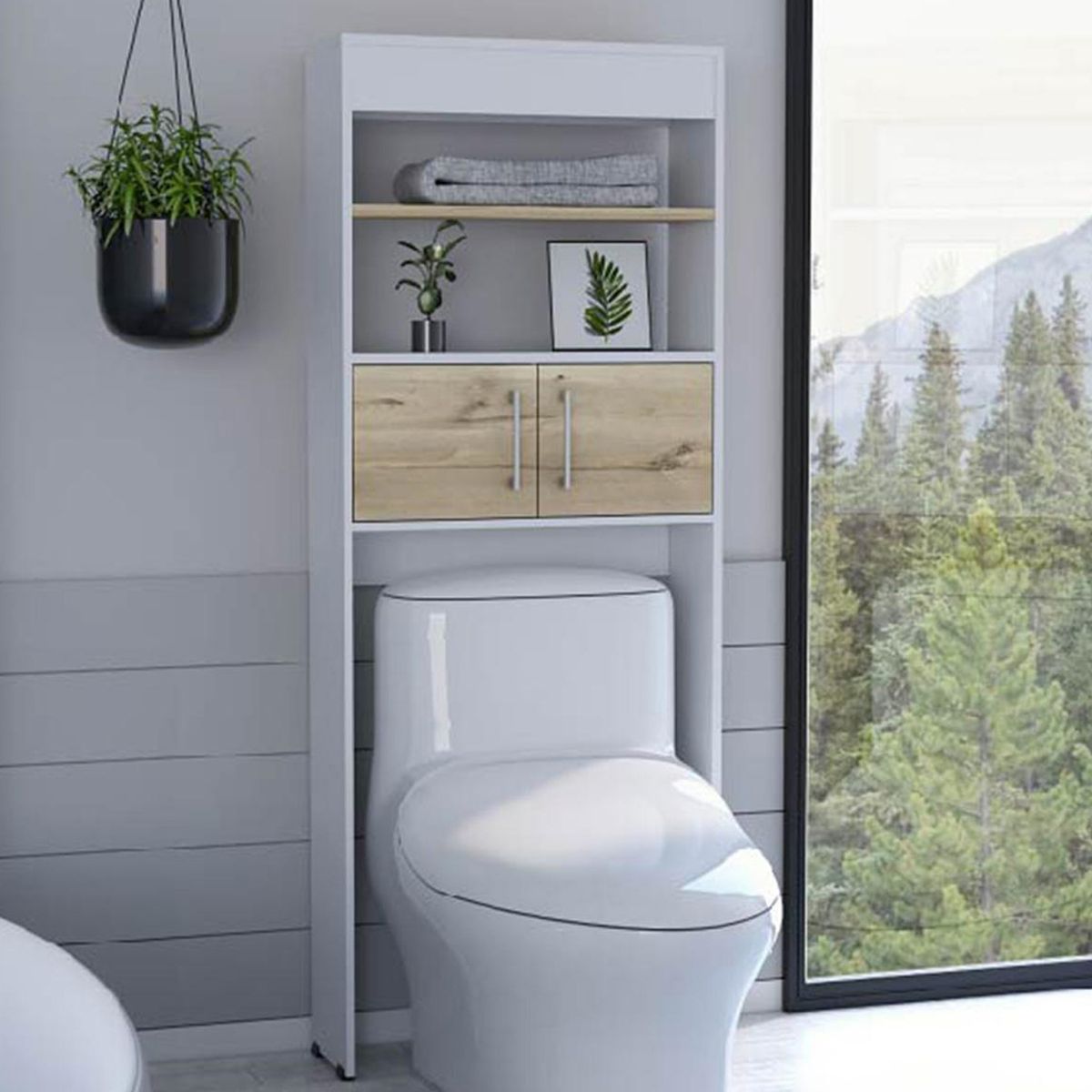 TUHOME - Mueble Optimizador Wc Bicolor 