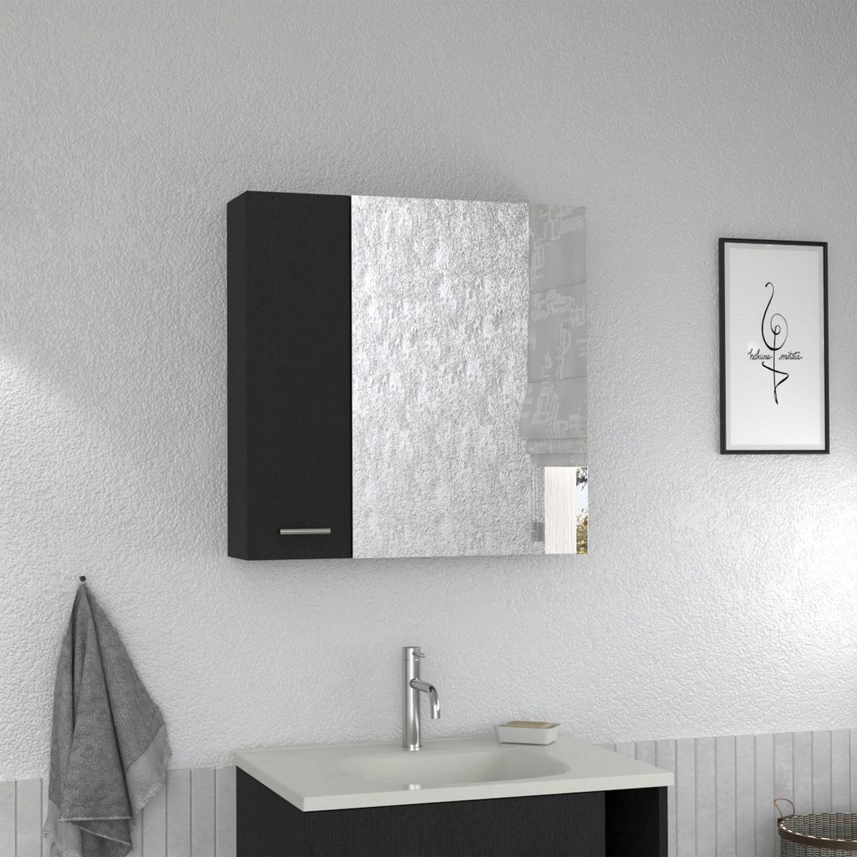 TUHOME - Botiquín Espejo Para Baño 60X60 Cm Barcelona