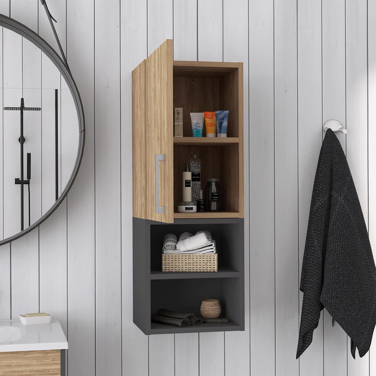 TUHOME - Mueble auxiliar baño Madrid mi