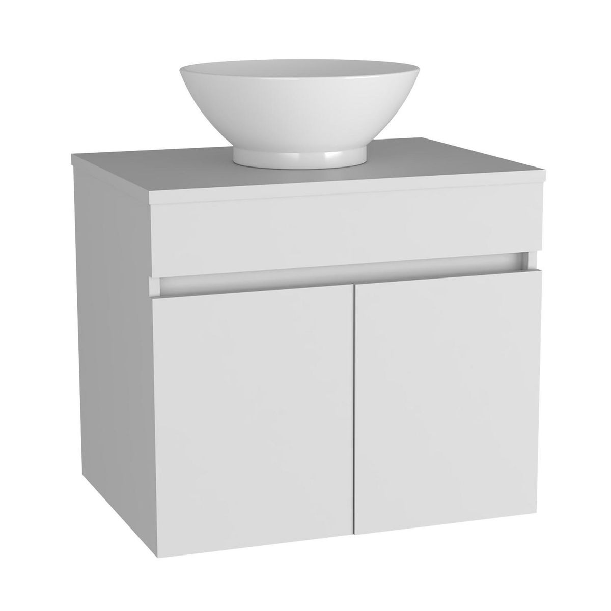 TUHOME - Mueble Baño Aéreo BLANCO 59.5x51.8x44.5 cm