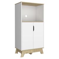 Mueble microondas bicolor blan