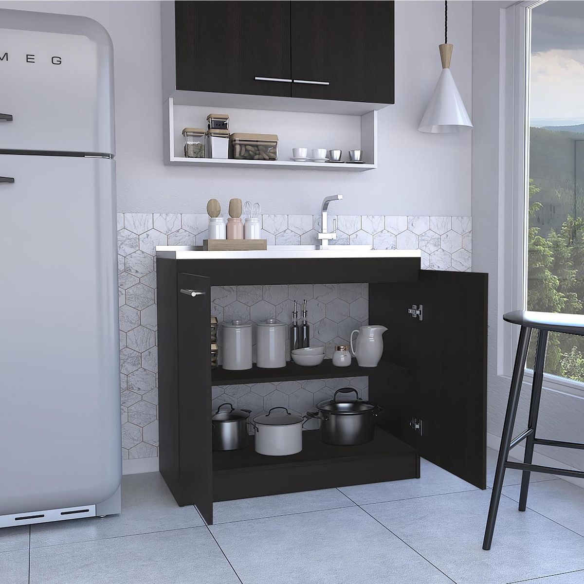 TUHOME - Mueble inferior Manchester wengue