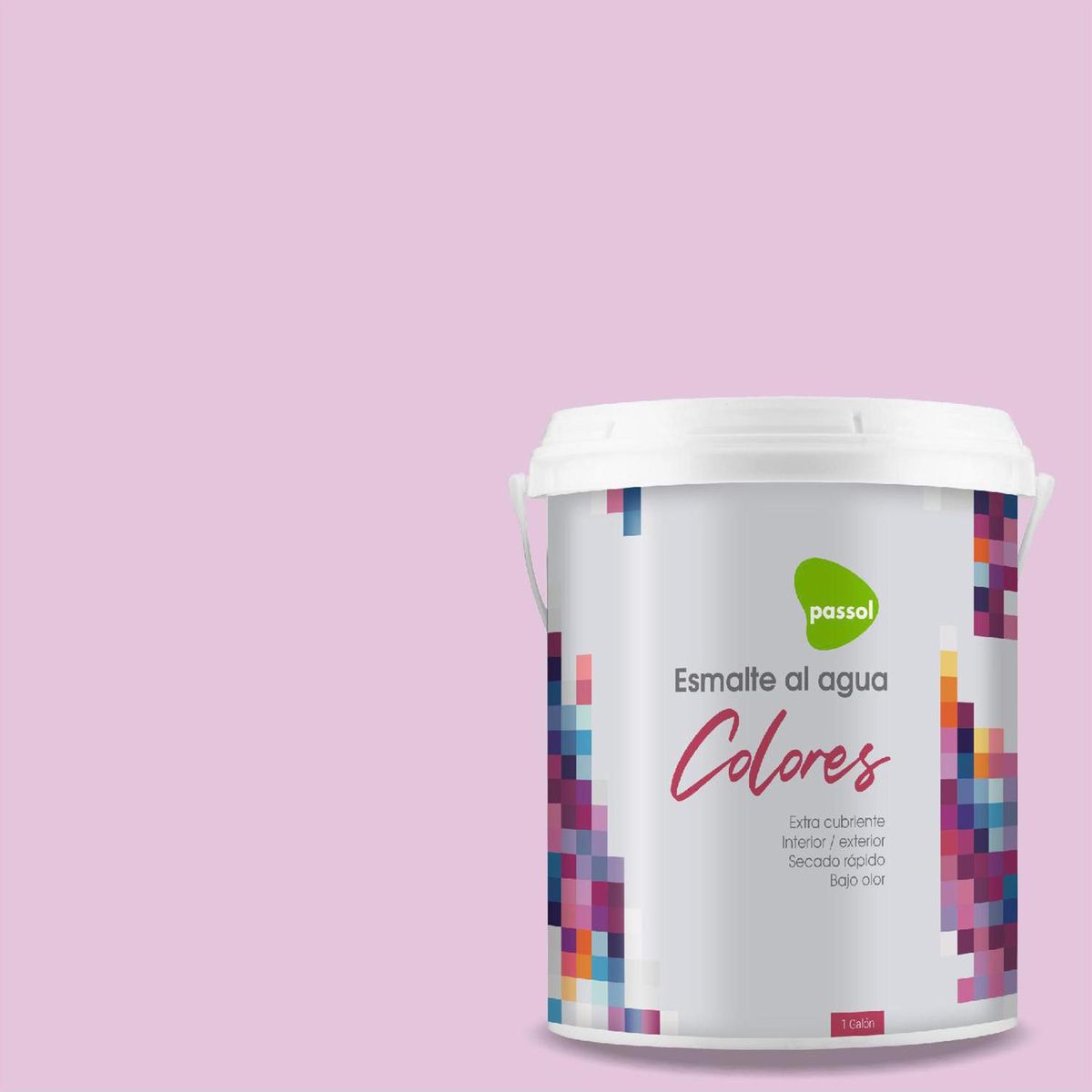 PASSOL - Esmalte al Agua 1 galón(es) Mate Rosado Pearl Lilac