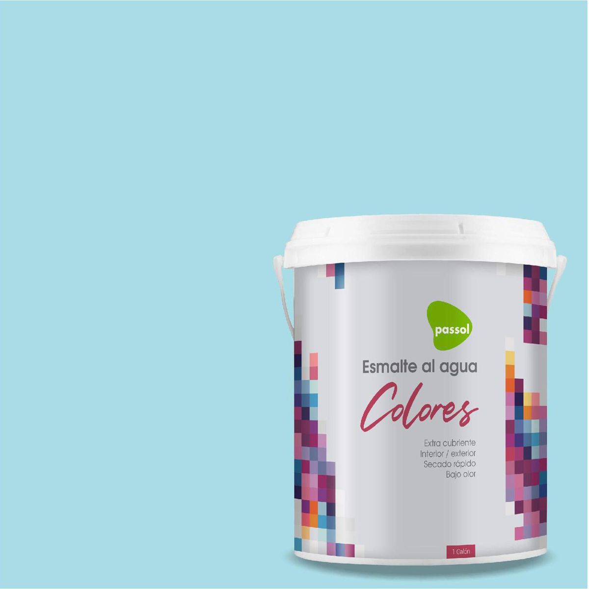 PASSOL - Esmalte al Agua 1 galón(es) Mate Celeste Delphi