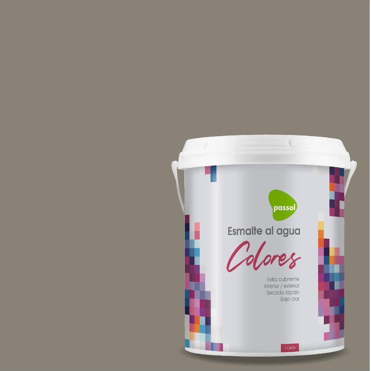 PASSOL - Esmalte al Agua 1 galón(es) Mate Gris Tiber