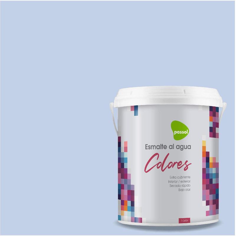 PASSOL - Esmalte al Agua Mate 1 galón(es) Celeste Winkle