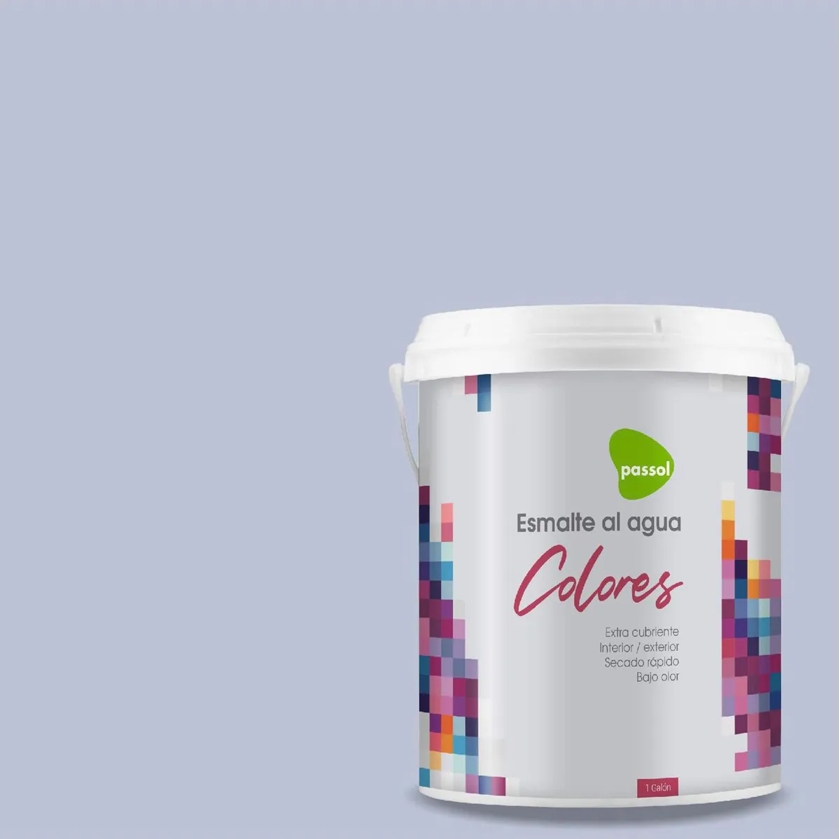 PASSOL - Esmalte al Agua 1 galón(es) Mate Celeste Gray S Lily