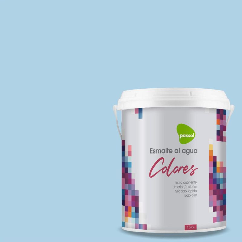 PASSOL - Esmalte al Agua Mate 1 galón(es) Celeste Arian
