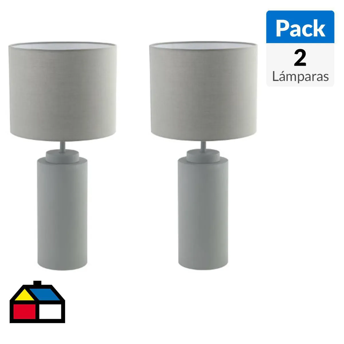 CONCEPT - Pack de 2 Lámparas TL-2022 Gris 24x54 cm